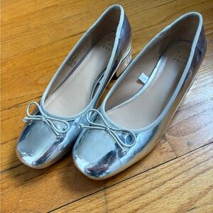A New Day Silver Women's Block Kitten Heel